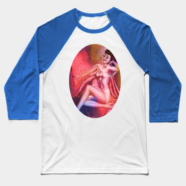 Pin Up Baseball T-Shirt by Gigiart